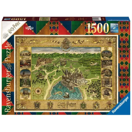 Ravensburger puzzel 1500 stukjes Harry Potter De Kaart van Zweinstein